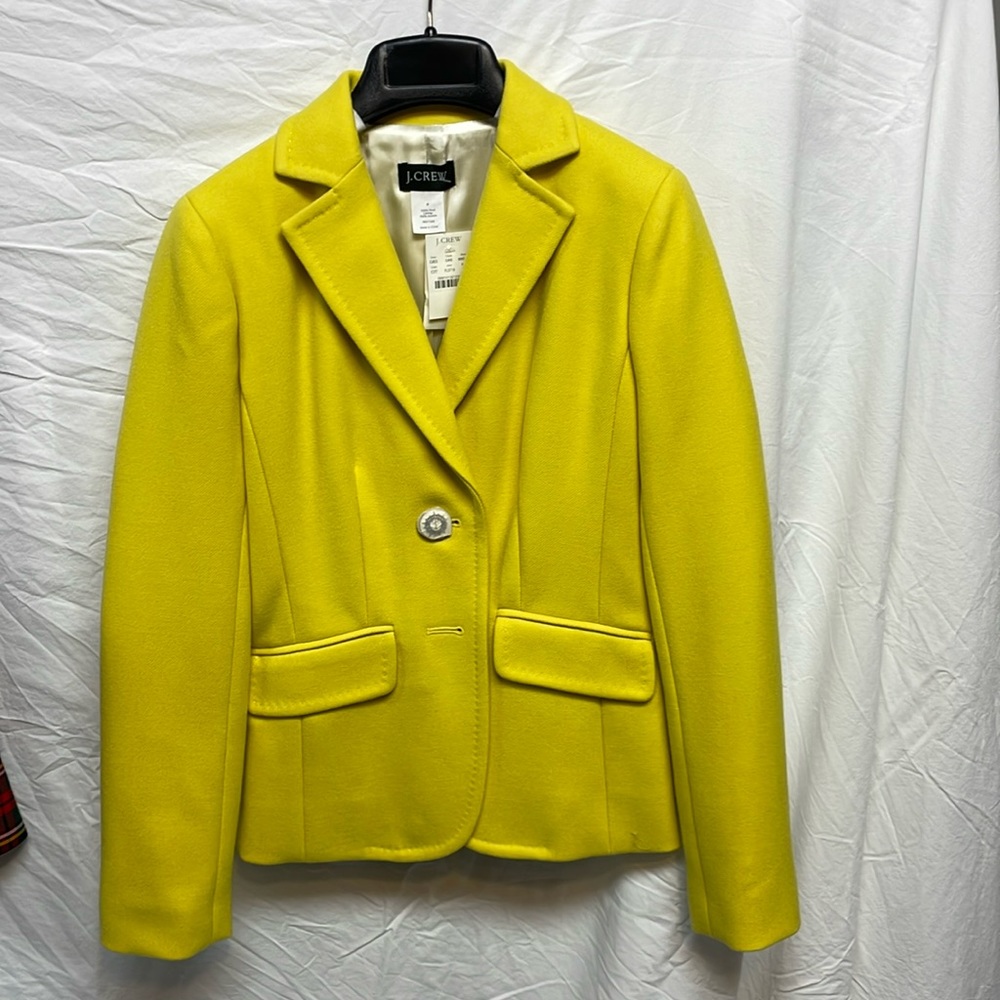 JCREW 100% wool yellow blazer